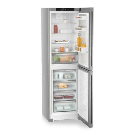 Combina frigorifica Liebherr CNsfd 5704 Pure, No Frost, EasyFresh, 60 cm, 359 l, SuperCool, VarioSpace, Display Touch, Clasa D, SteelFinish